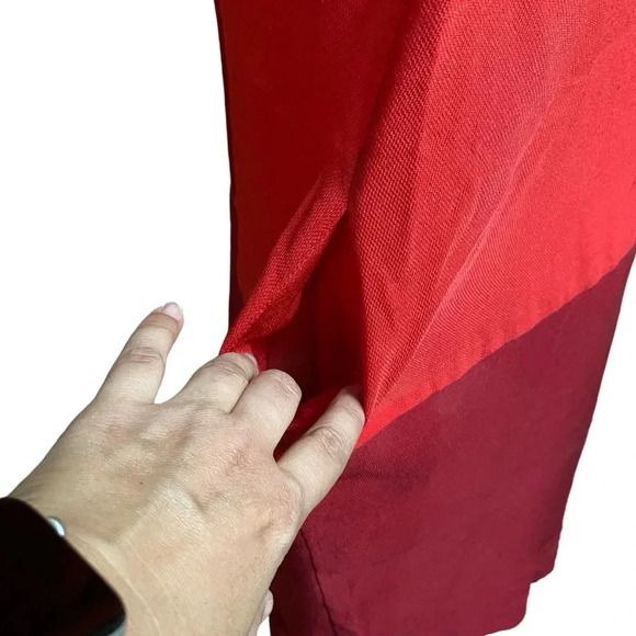 Rag & Bone Silk Two Toned Red Dress Tunic Size 4 - Picture 9 of 16